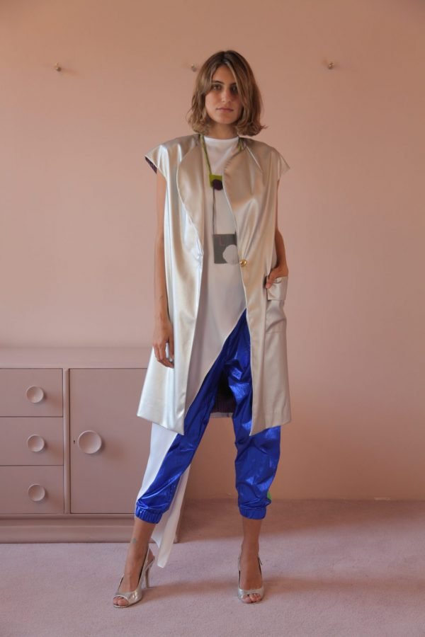 Spell coat Silver faux leather & Magician top & Malcolm Pants