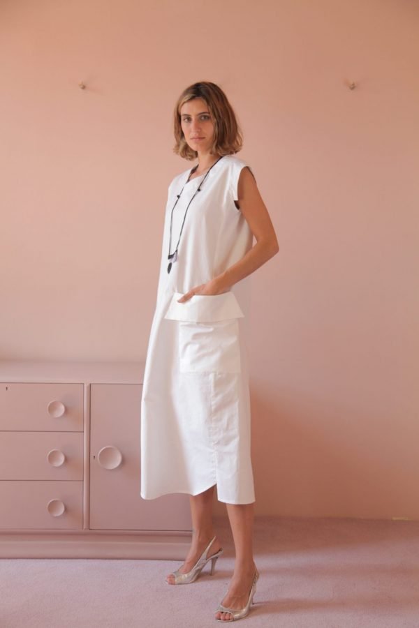 Emilie Sande dress white linen